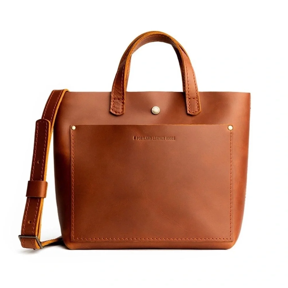 Portland Leather Goods MINI CROSSBODY TOTE - Snap Closure - Picture 2 of 11